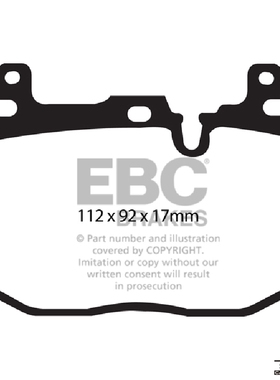 EBC刹车蓝皮适配宝马F30F35F20 135I 235I MP卡钳前四活塞刹车皮