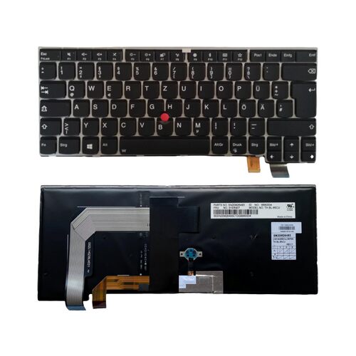 德文DE背光银色键盘适用联想T470s 01ER881 01EN899