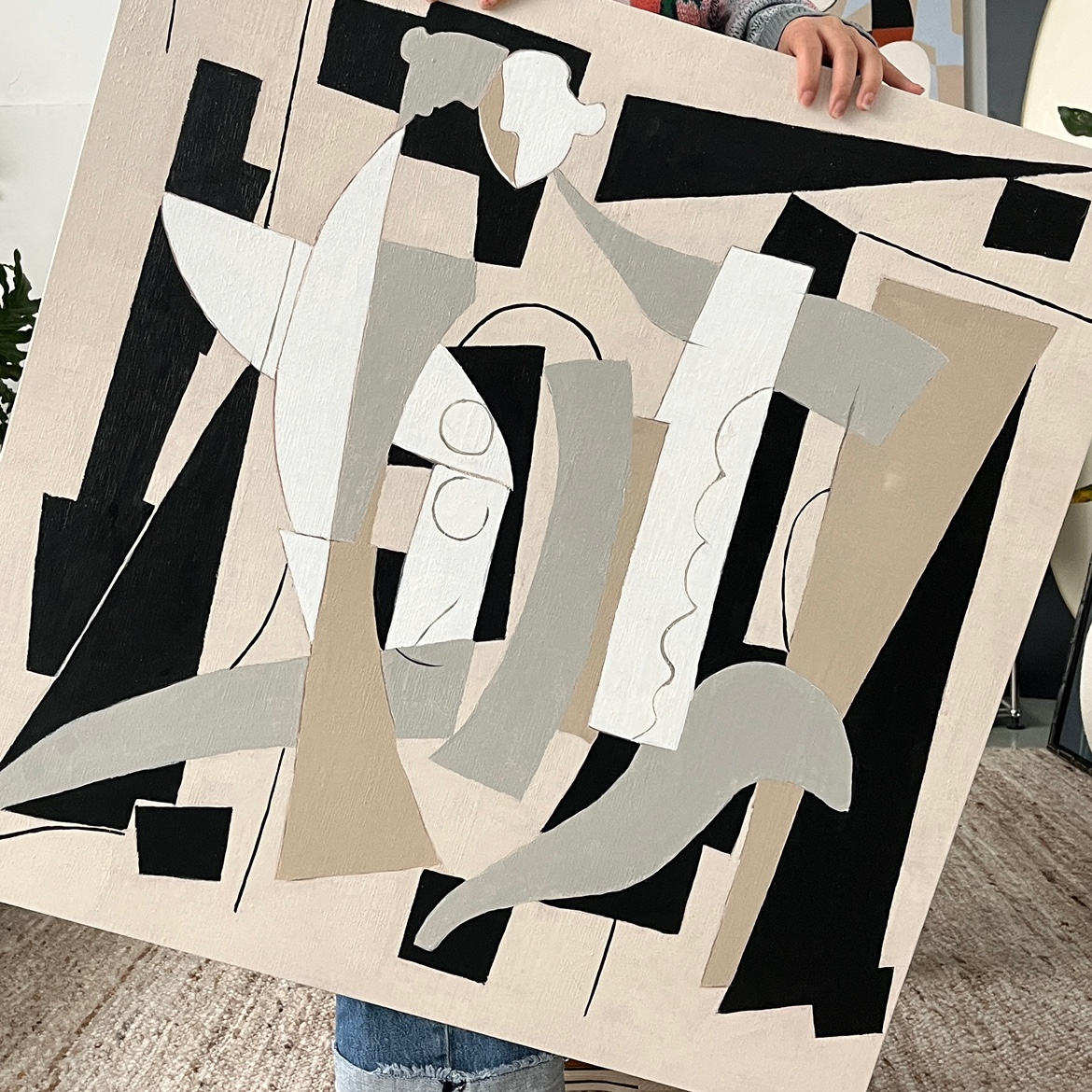 客厅可定制纯手绘装饰画独创