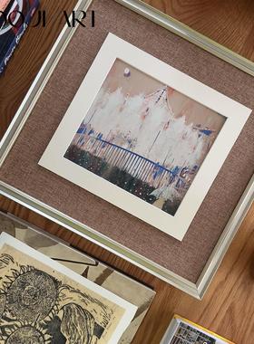 旋转木马】木吉现代中古小众艺术装饰画卧室床头挂画客厅沙发壁画