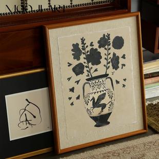 饰画高级感复古花卉客厅餐厅挂画 中古风艺术装 假日畅想 法式