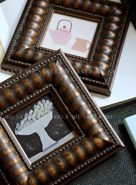 木吉艺术原创复古组合装饰画主卧床头挂画玄关客厅小众高级感挂画