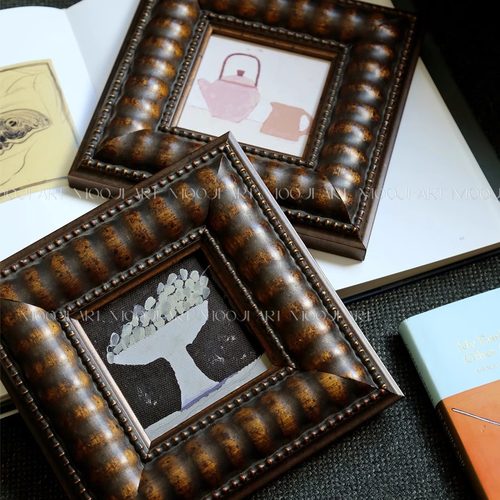 木吉艺术原创复古组合装饰画主卧床头挂画玄关客厅小众高级感挂画