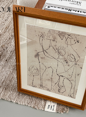 木吉法式中古画客厅沙发卧室装饰画高级一点的艺术实木框画复古