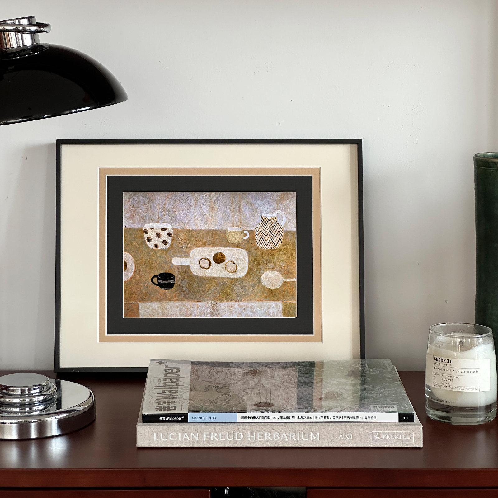 丰饶】木吉中古沙发背景墙装饰画抽象高级感艺术挂画餐厅大白墙画