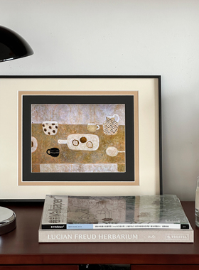 丰饶】木吉中古沙发背景墙装饰画抽象高级感艺术挂画餐厅大白墙画