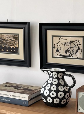 木吉法式中古风装饰画客厅餐厅卧室挂画高级感小众复古艺术壁画