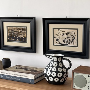 木吉法式 饰画客厅餐厅卧室挂画高级感小众复古艺术壁画 中古风装