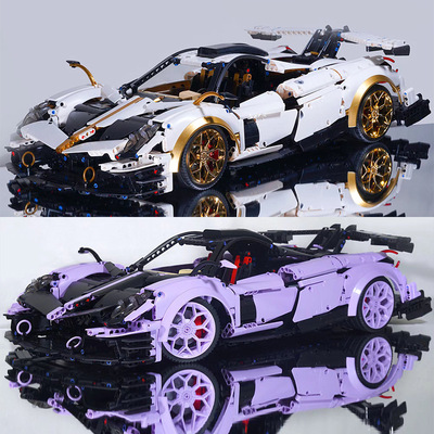 K盒子10252皅加尼白金黑紫车模型拼装积木礼物成人高难度玩具摆件