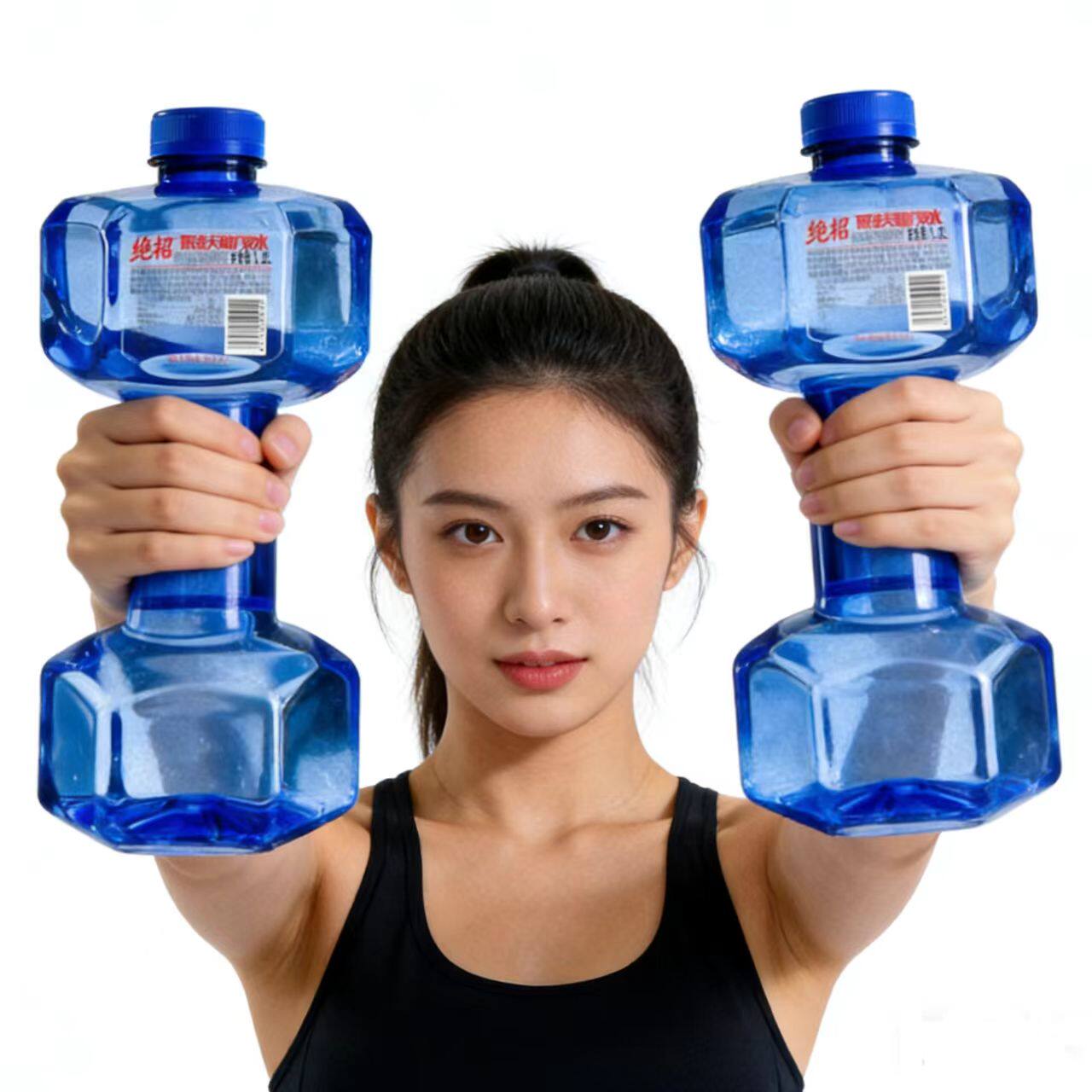 1.5L绝招哑铃矿泉水健身专用