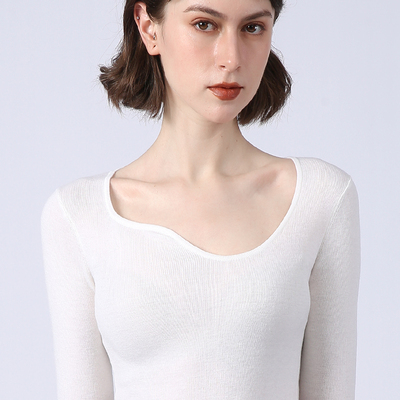 斜领不规则套头女针织衫正肩上衣