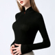 立领羊毛打底衫 旗袍领针织上衣女修身 中式 半高领长袖 毛衣春秋薄款