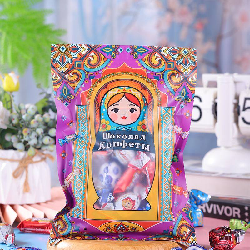【爆款】俄罗斯进口混合糖巧克力散装多种口味夹心糖果