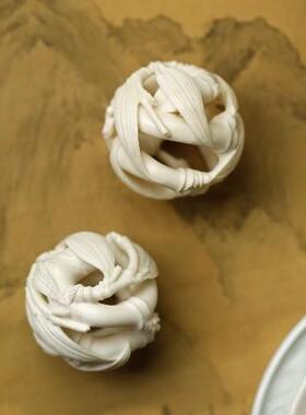 鹿角竹韵玲珑球手球按摩文玩手盘球手转球练把玩老人手握球