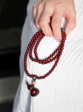 紫檀 6mm忆夏珠串  木简约盘玩文玩念珠送礼饰品