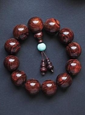 沉水级海黄老料油梨2.0水波纹重61g 手串 木简约盘玩文玩念珠送礼