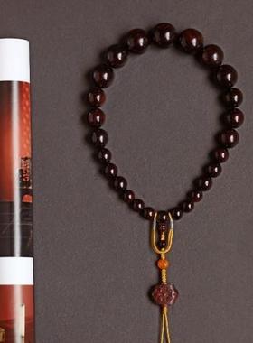 带金星10mm-20mm持珠小叶紫檀约61.7g手串木简约盘玩文玩念珠送礼