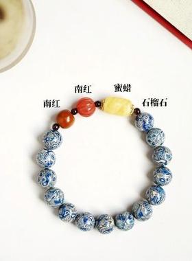 大漆若颜10mm 14颗 木简约盘玩文玩念珠送礼饰品