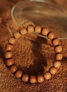 老山檀香红肉级老料9x10mm 单圈 手串木简约盘玩文玩念珠送礼