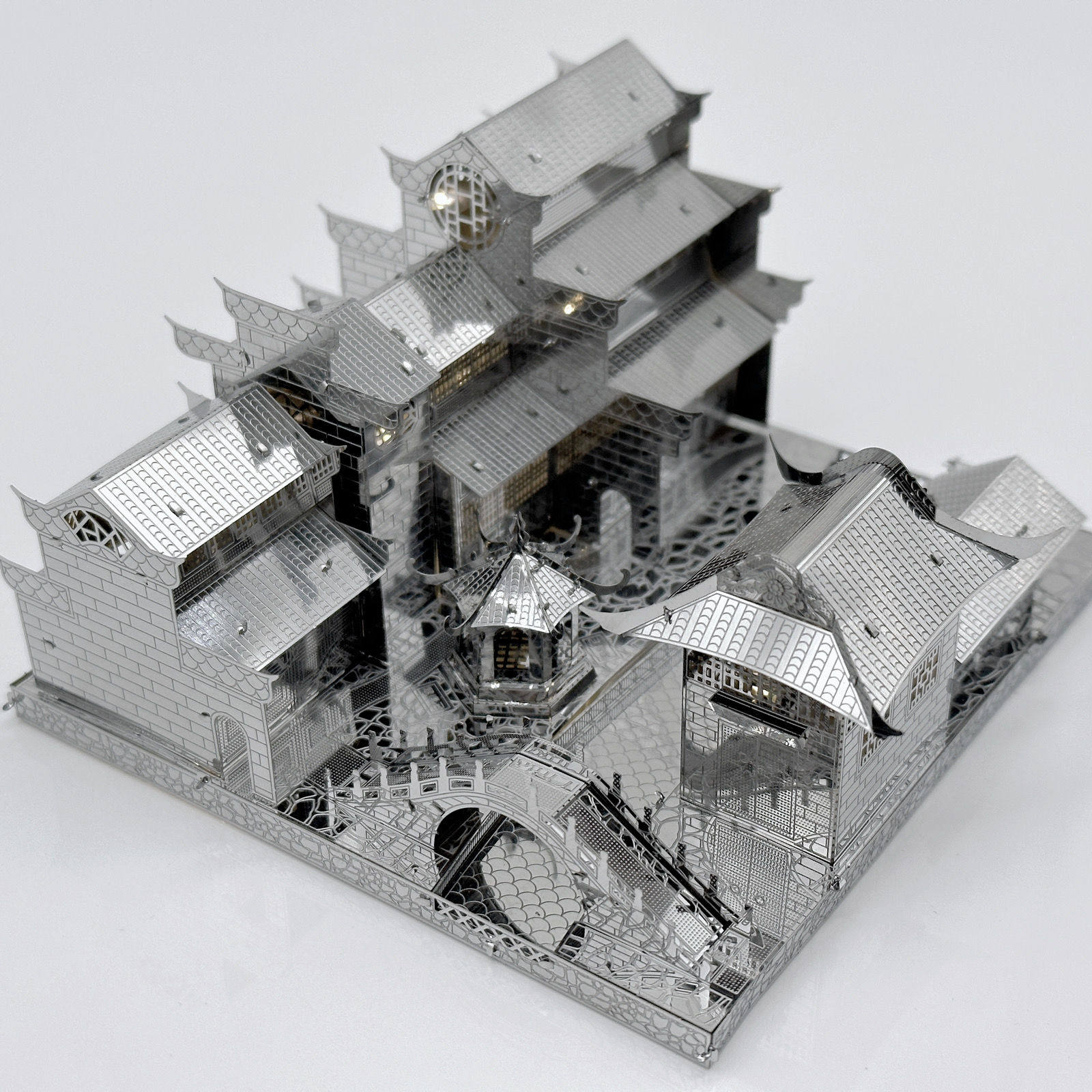 강남 워터 타운 금속 퍼즐 3D 입체 건축 모델 DIY 수제 장난감 크리 에이 티브 생일 선물 작은 장식품