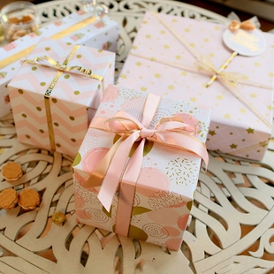 gift wrap pink wrapping paper girl Christmas 礼品包装纸粉色