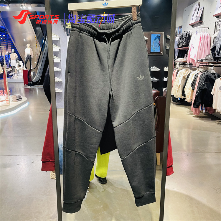 阿迪达斯运动裤男子三叶草FLEECE PANTS休闲运动训练长裤 HI4907
