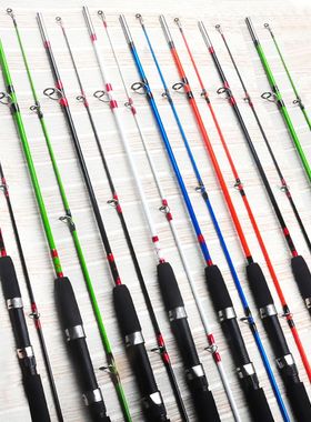 库存处理实心玻璃钢路亚竿鱼竿超硬直柄抛竿渔具海竿接口锚竿套装