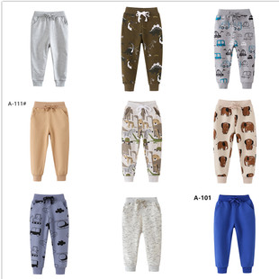 男女童春秋韩版休闲卫裤 婴幼儿宝宝卡通可爱欧美风长裤 中小童装