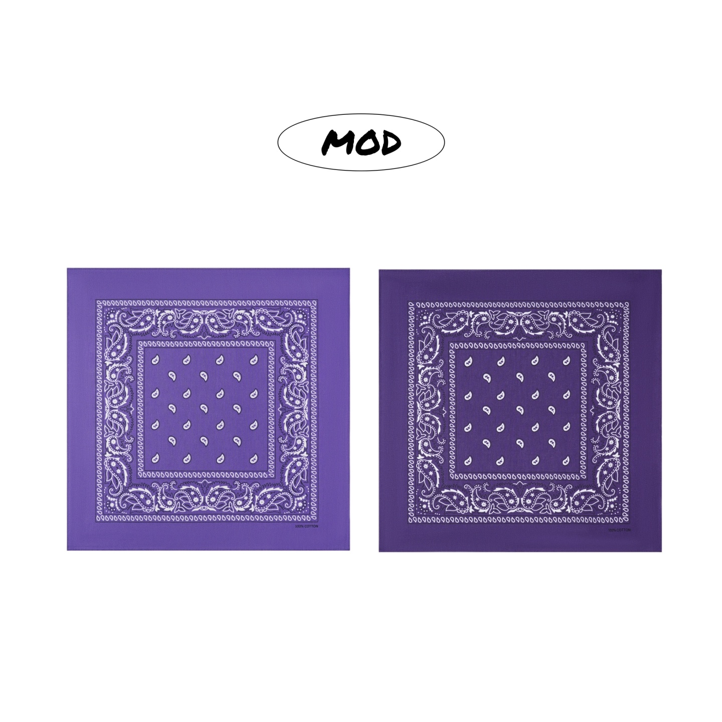 紫色腰果花小方巾街舞头巾丝巾