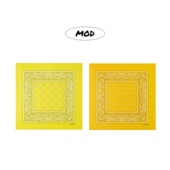 MOD美式 复古腰果花方巾嘻哈街舞丝巾女百搭显白黄色发带骑行头巾