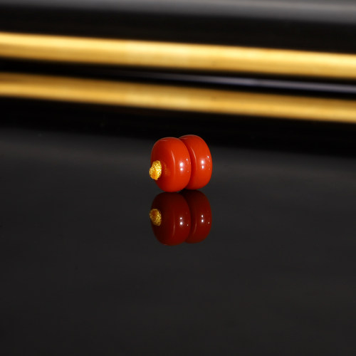 天然瓦西南红隔珠8.3x3.5mm 3099号 南红配珠散珠隔片 一物一图