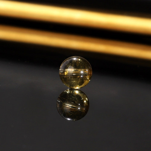 天然黄色碧玺散珠7.6mm BX17 手链珠子diy手串手工串珠配珠隔珠