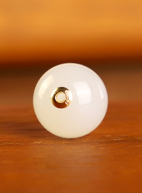 新疆和田玉散珠18k金镶嵌