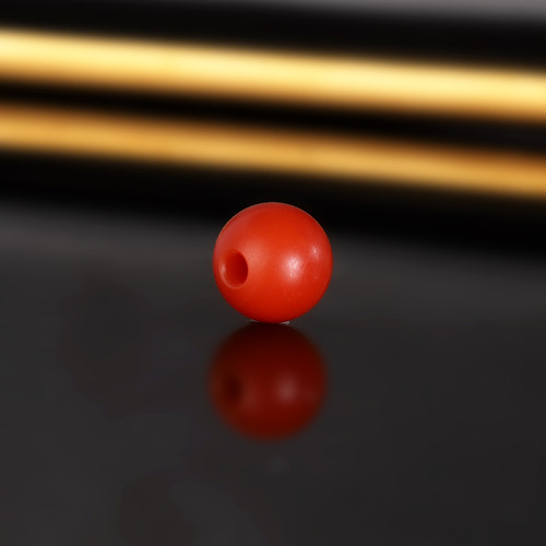 天然保山南红散珠9.5mm 2193号 收藏级大孔珠 满肉配珠 一物一图