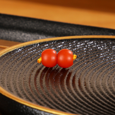 天然南红散珠隔珠BP8直径6mm