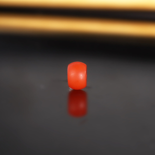 天然保山南红散珠 直径6x4mm2037号 隔珠单珠满肉柿子配饰配珠