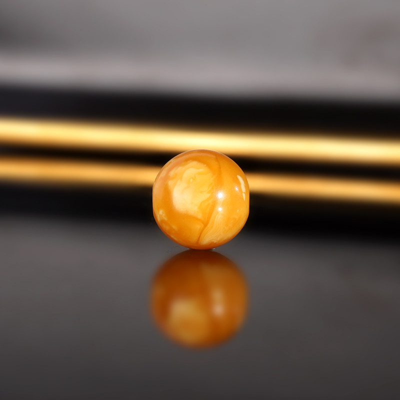 天然老蜡单珠 直径14.5mm 439号 收藏毕业古董老蜜蜡配珠散珠隔珠