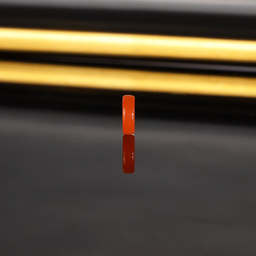 天然保山南红冰红隔珠散珠7.2x2.1mm 2784号  南红隔片配珠