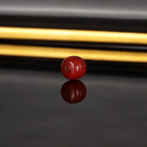原矿瓦西南红老型珠散珠 直径8.5X7.1mm N147 高货牛血红单珠配珠