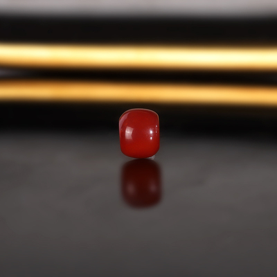 原矿天然川料牛血红南红老型散珠 8x6.5mm N88  毕业级隔珠配珠