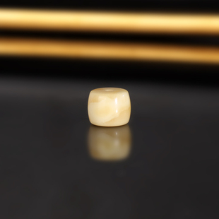 满蜡白花蜡配珠隔珠 2190号 天然俄料蜜蜡直切散珠 8.5x6.7mm