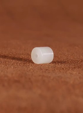 天然新疆毕业级和田玉桶珠散珠 直径6.5x6.4mm 506号 隔珠配珠