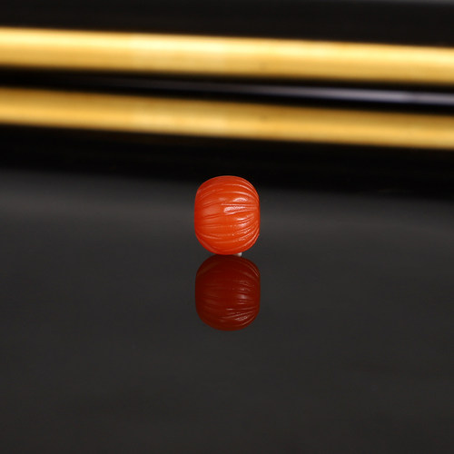 天然保山南红百香籽老型珠散珠 直径8x6.4mm 3047号 配珠隔珠