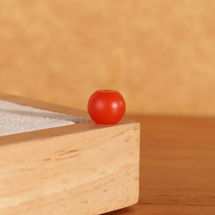 天然保山南红散珠隔珠 416号 直径8x6.8mm 精工单珠配珠散珠