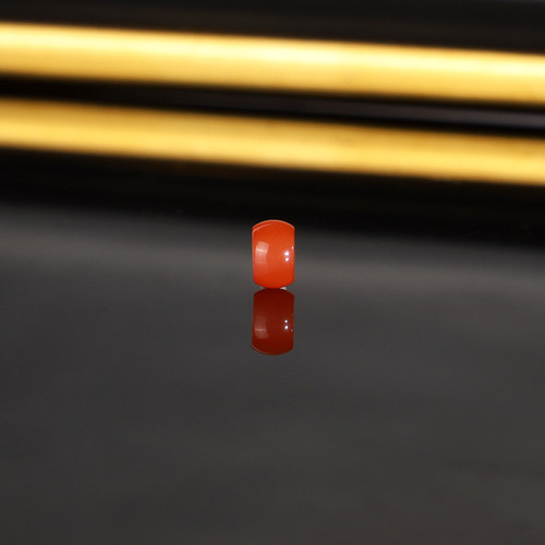 天然保山南红冰红隔珠散珠5.2x3.2mm 2788号 隔片配珠 一物一图