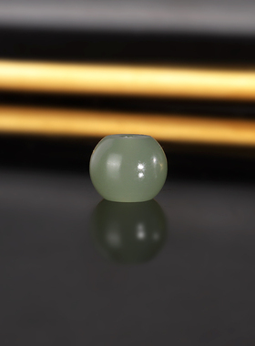 收藏级晴水和田玉单珠散珠配珠10x8mm 2265号 柔光配饰隔珠