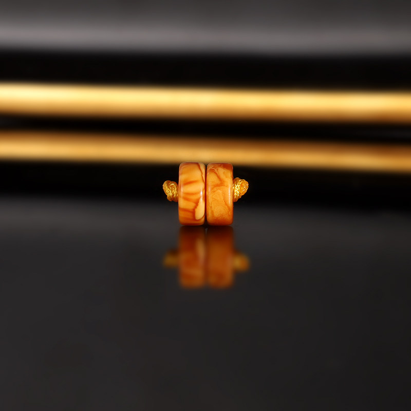 天然老蜡隔珠 8x3.5mm G10 云端俄料古董老蜜蜡散珠隔片一物一图图片