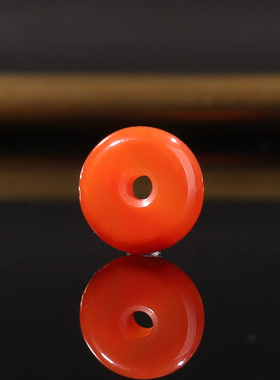 远廷~天然川料南红隔珠 火焰红配珠散珠 精工 直径11x3.6mm28号