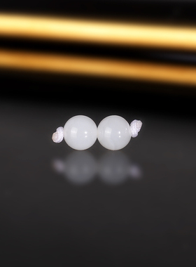 高货俄料和田玉白玉散珠6mm 263号 羊脂白玉对珠配珠单珠 一级白