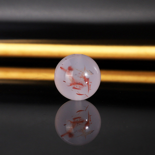 川料南红散珠AC4 直径11.4mm冰飘南红单珠飘花高冰荔枝栋配珠圆珠